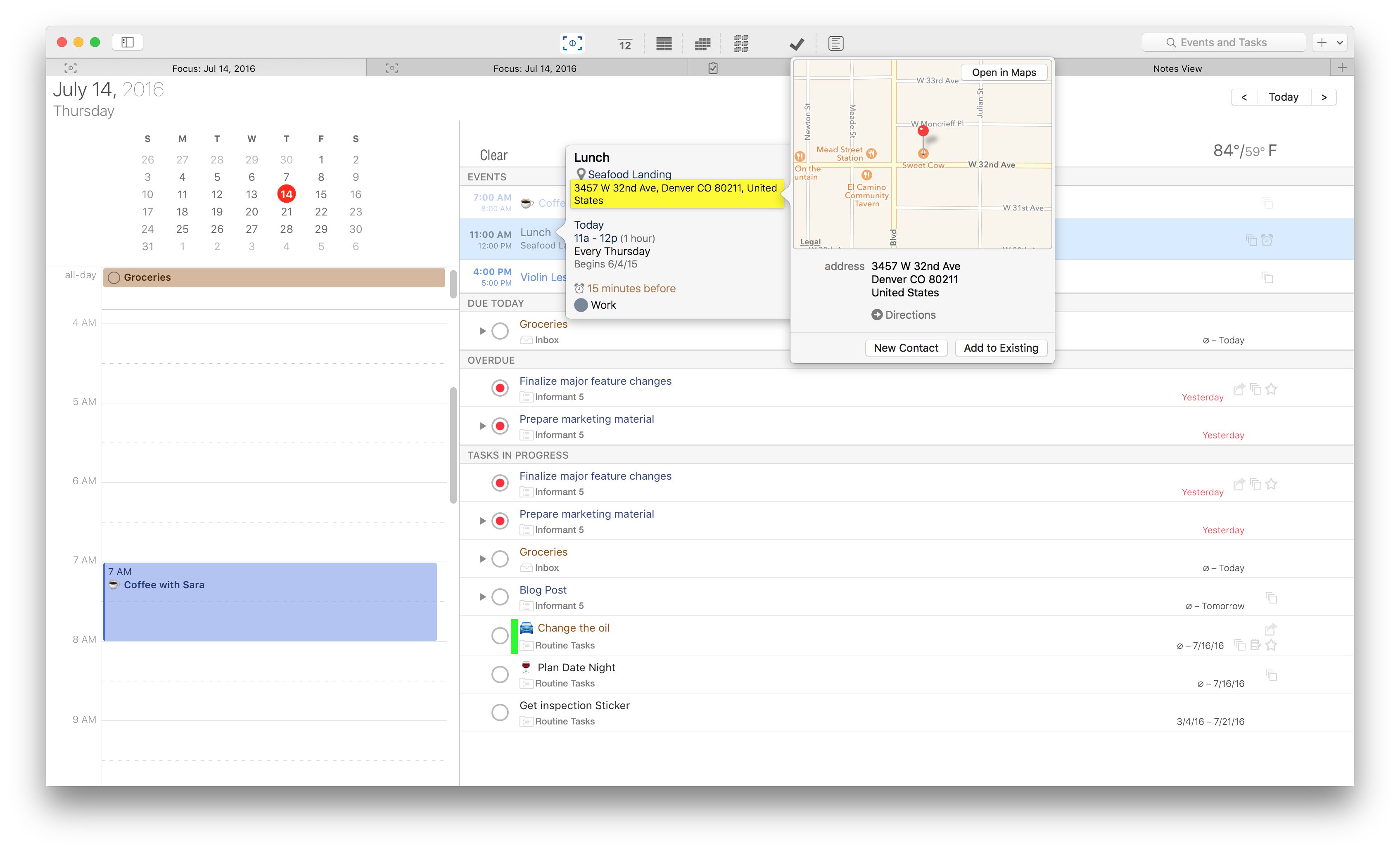 Informant for macOS Pocket Informant