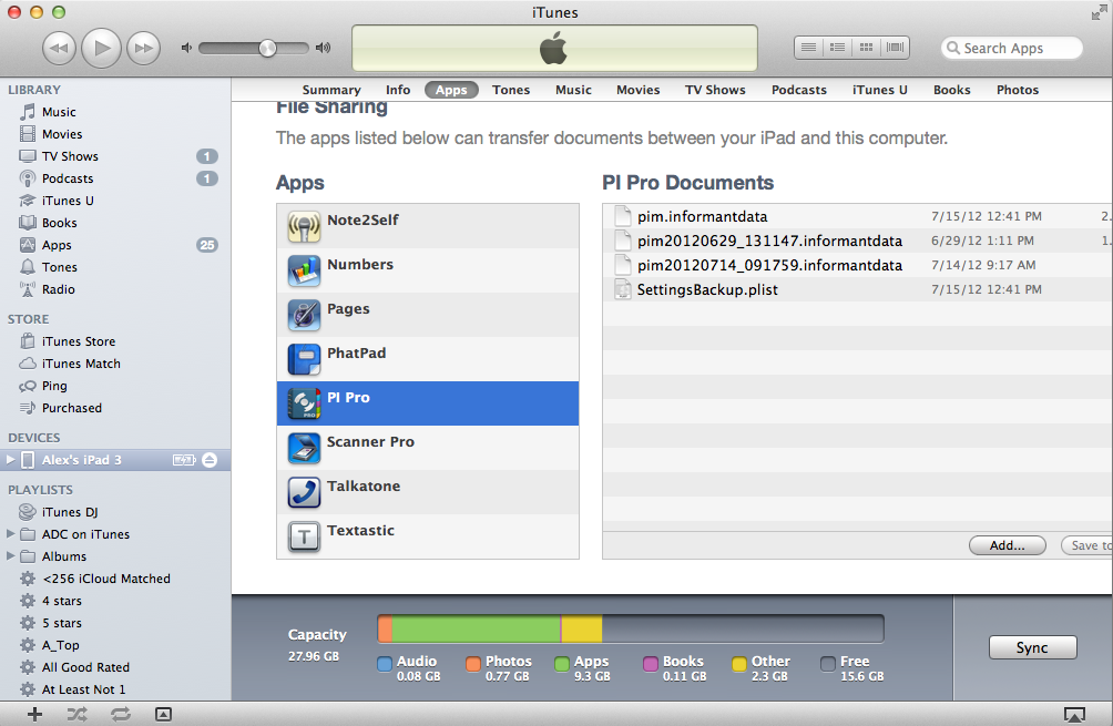 iTunesDocSharing | Pocket Informant