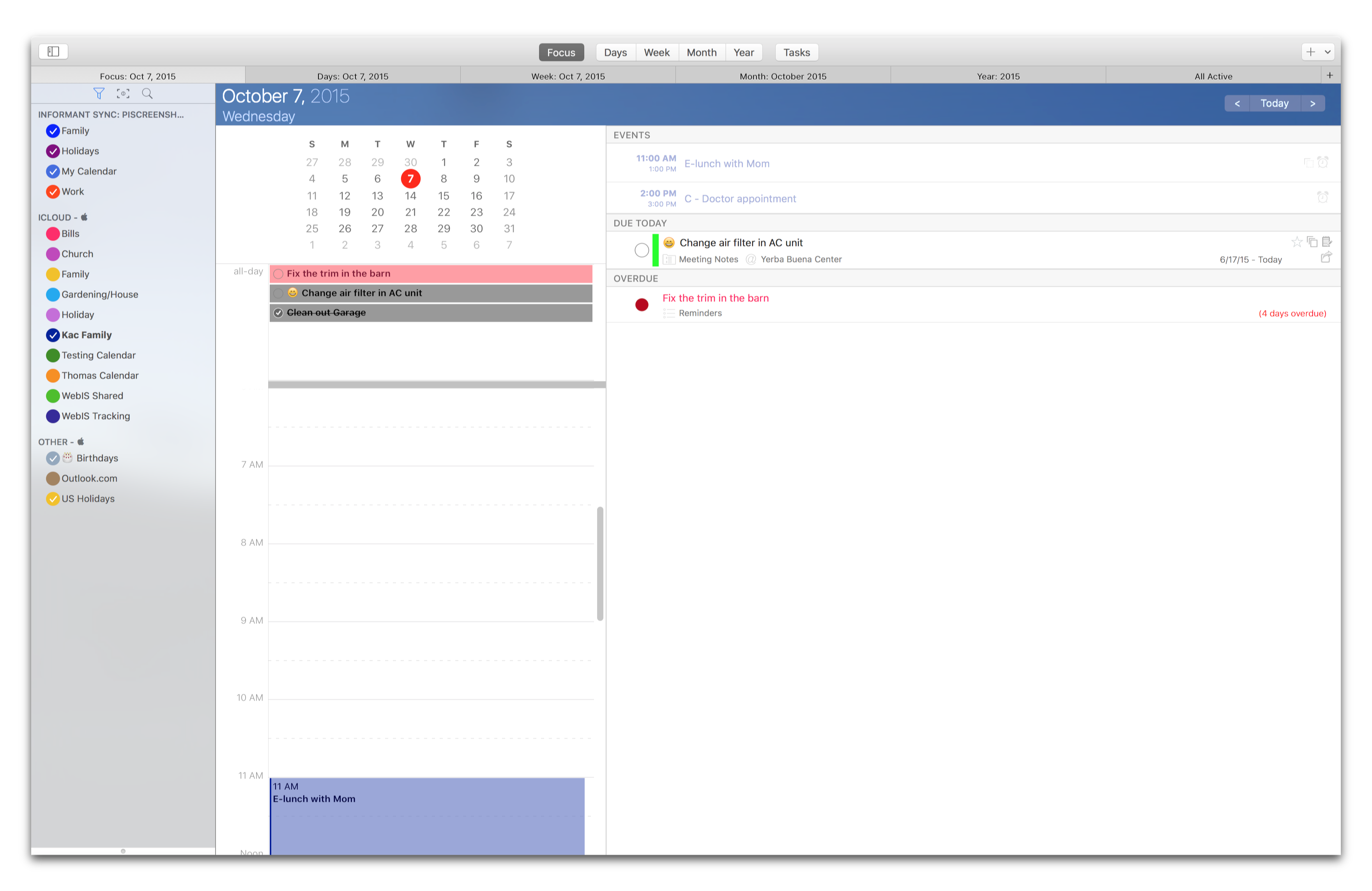 Focus View Pocket Informant