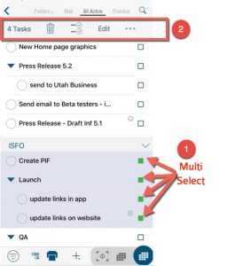 Task Manager with multi-select