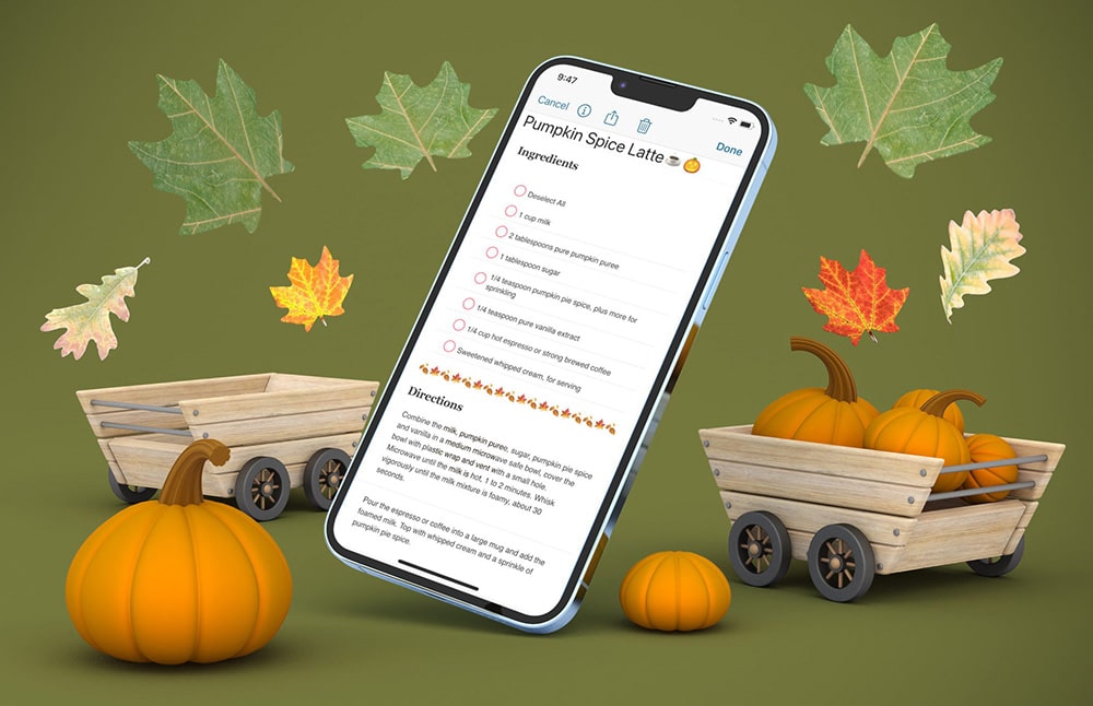 Pumpkin Spice Latte iOS