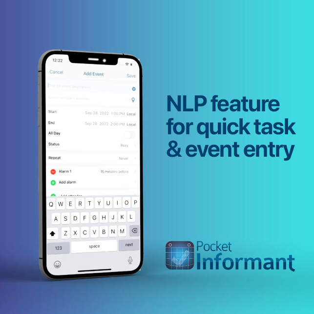 Try NLP for speedy event and task entry!