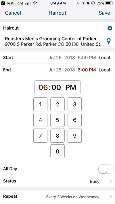 Button Style Time Picker