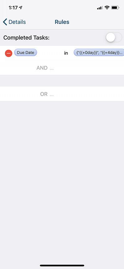 Creating a rule for a Smart Filter