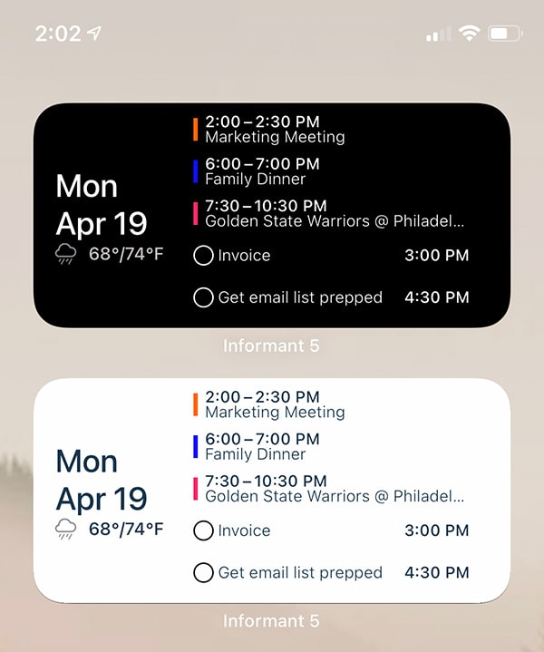 Medium-Widget-Dark-Light-Modes