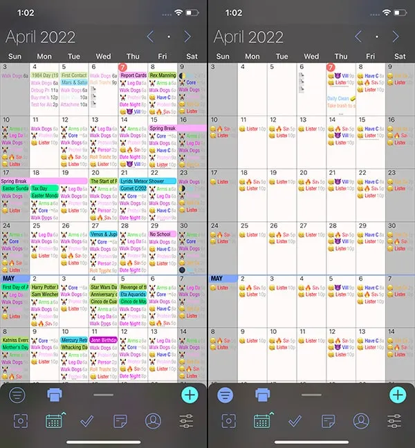 Month-view-comparisons