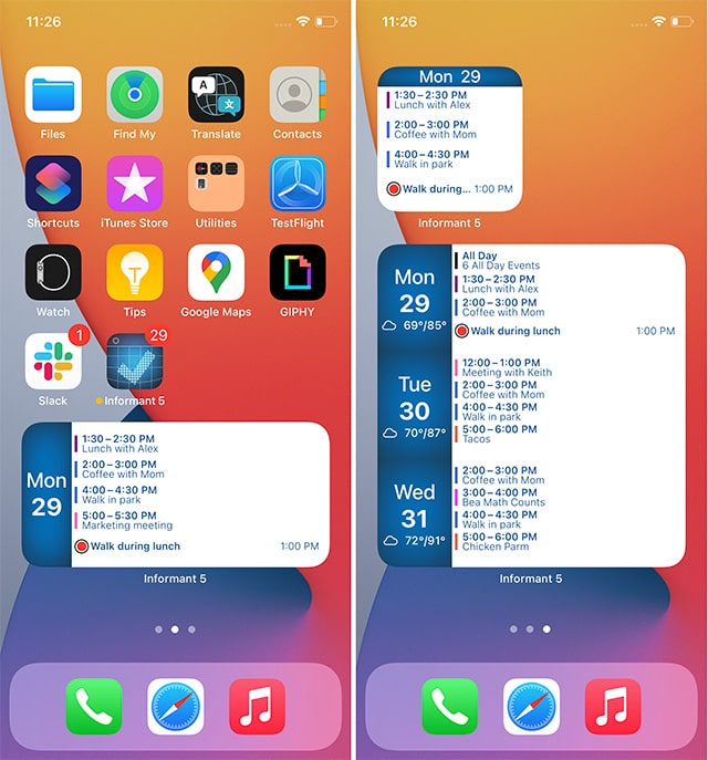 Widgets