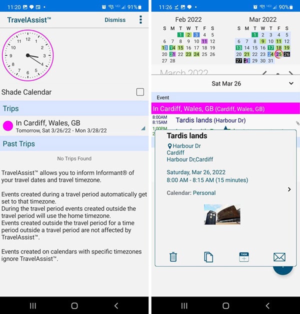 Android-tardis-travel-assist