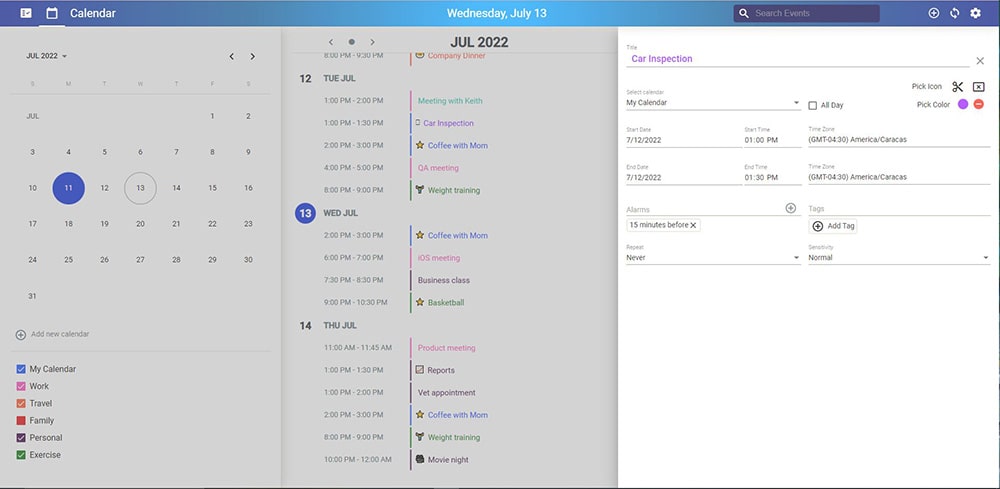 Informant for web edit screen